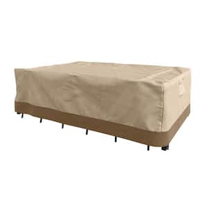 Beige Rectangle Heavy-Duty Outdoor Table Cover