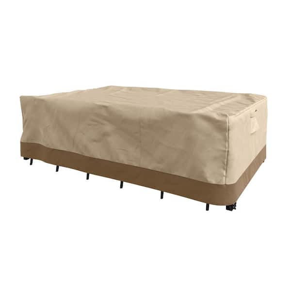 Pure Garden Beige Rectangle Heavy-Duty Outdoor Table Cover