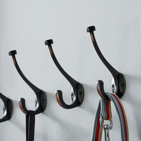 5-5/8 in. Oil Rubbed Bronze Pilltop Wall Hooks (6-pack)