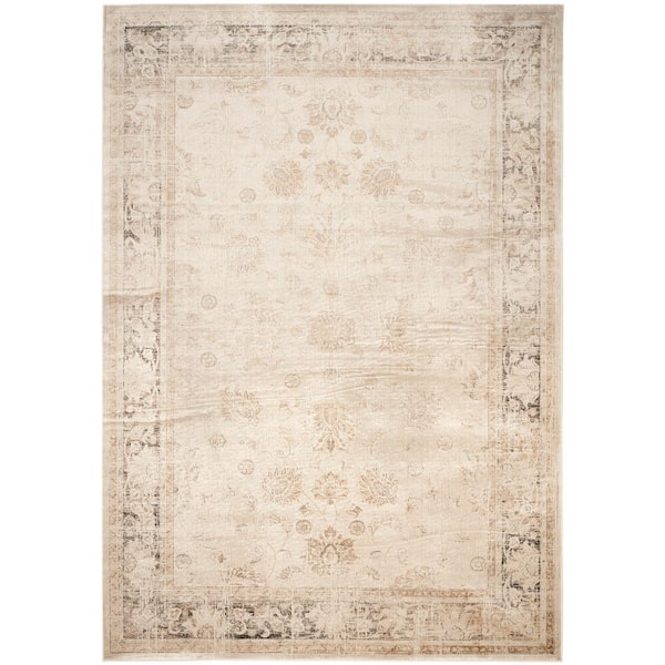 Vintage 12 ft. x 18 ft. Stone Distressed Border Area Rug