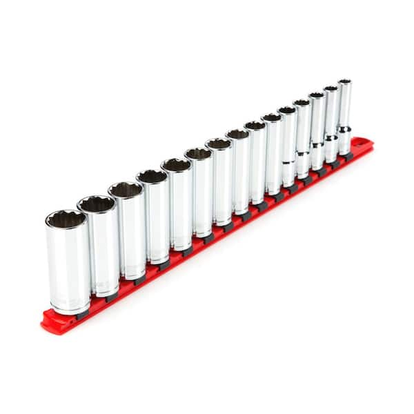 1/2 in. Drive Deep 12-Point Socket Set (15-Piece)