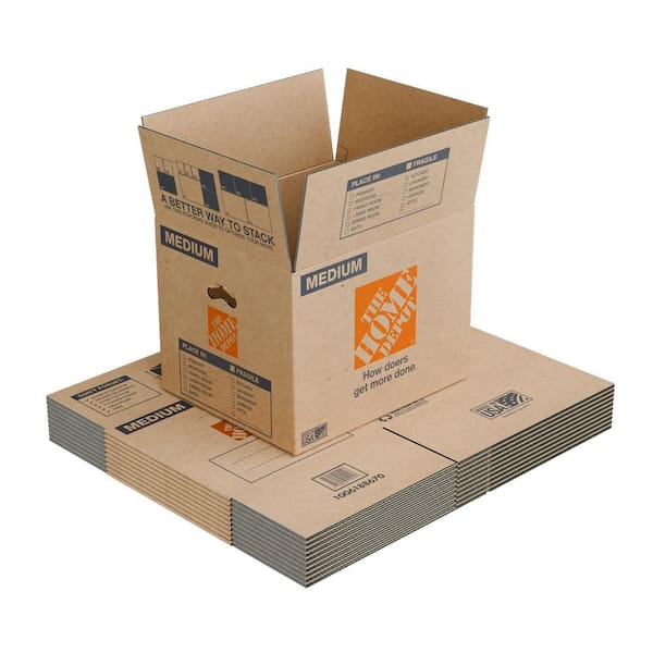 The Home Depot Medium Moving, Shipping, Packing Box with Handles (150 Pack)