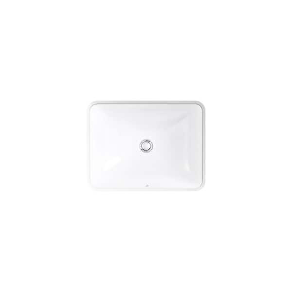 KOHLER Caxton 20-1/2 in. Rectangle Undermount Bathroom Sink in Black Black