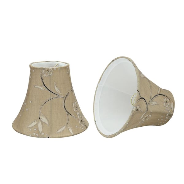 6 in. x 5 in. Light Gold Bell Lamp Shade (2-Pack)