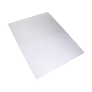 Cleartex Clear 36 in. x 48 in. Polypropylene Rectangular Foldable Indoor Chair Mat for Carpets