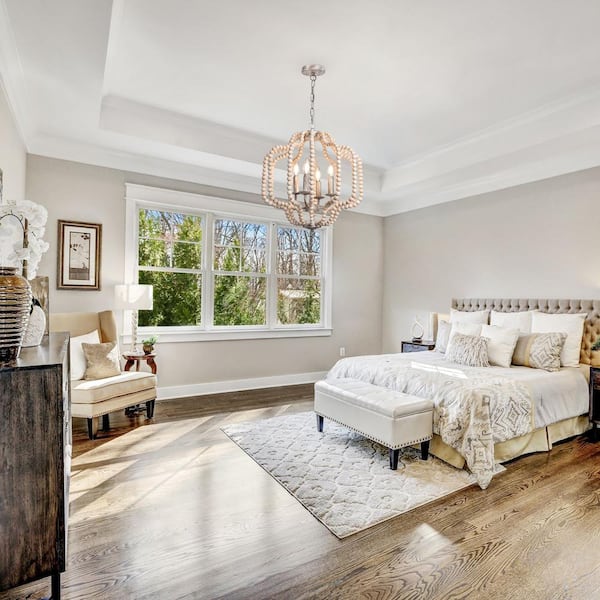 beaded chandelier bedroom