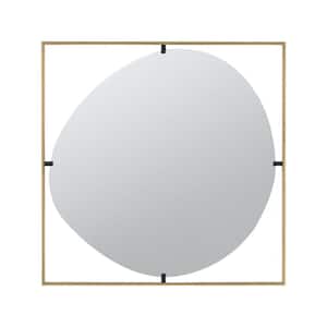 0.8 in. W x 31.9 in. H Wooden Frame Gold Wall Mirror