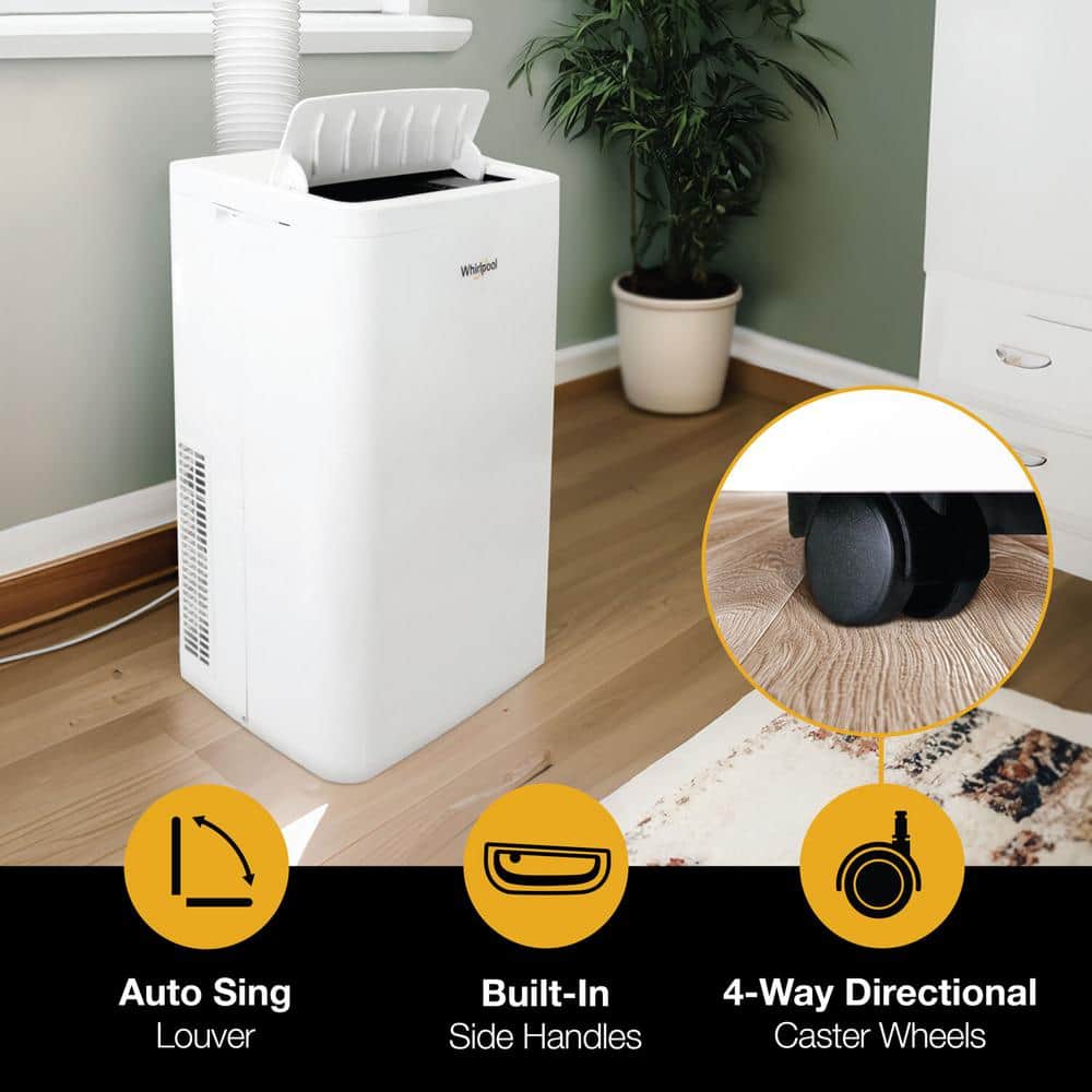 Whirlpool 12,000 BTU White Portable Air Conditioner with Remote