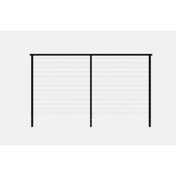 8 ft. Aluminum Fascia Mounted Railing Kit with Stainless Steel Cable for Cable Railing System