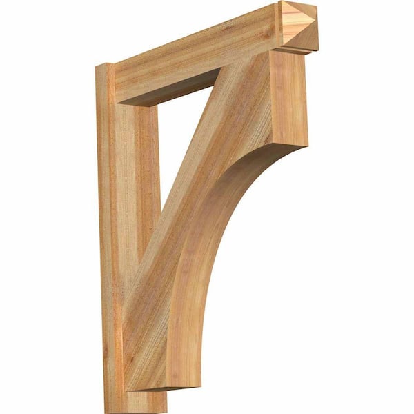 Ekena Millwork 6 in. x 34 in. x 30 in. Western Red Cedar Westlake Arts and Crafts Rough Sawn Outlooker