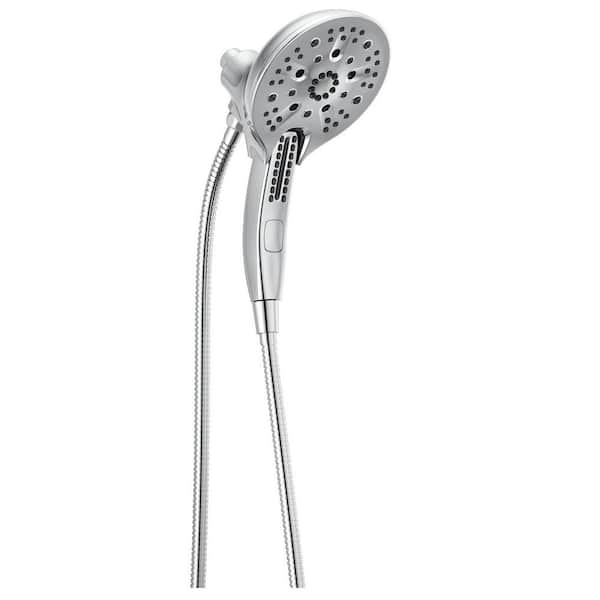 Delta In2ition 5-Spray Patterns 1.75 GPM 6.25 in. Wall Mount Dual Shower Heads in Lumicoat Chrome