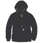 Men's 3 X-Large Tall New Navy Cotton/Polyster Rain Defender Relaxed Fit Mid-Weight Sherpa-Lined Full-Zip Sweatshirt