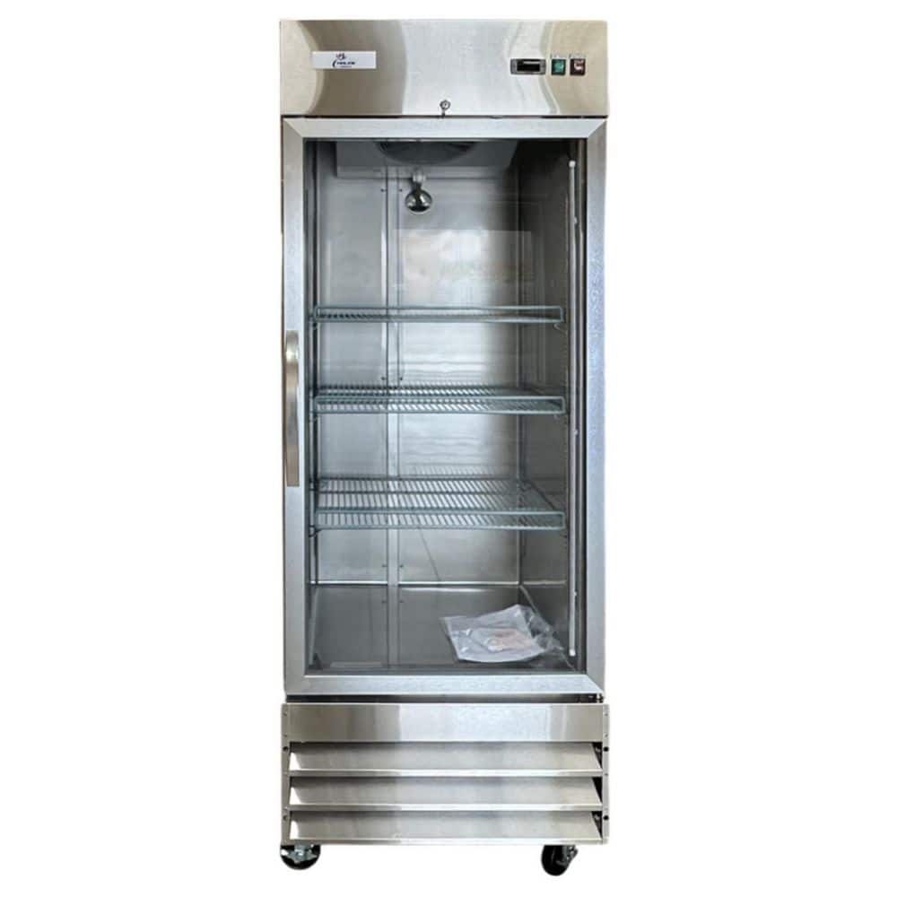 29 in. W 23 cu. ft. NSF Auto/Cycle Defrost Glass Door Upright Display Freezer /Refrigerator in Stainless-Steel