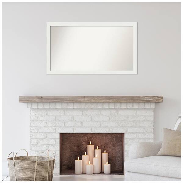 Amanti Art Vanity White Narrow 47.5 in. x 27.5 in. Custom Non