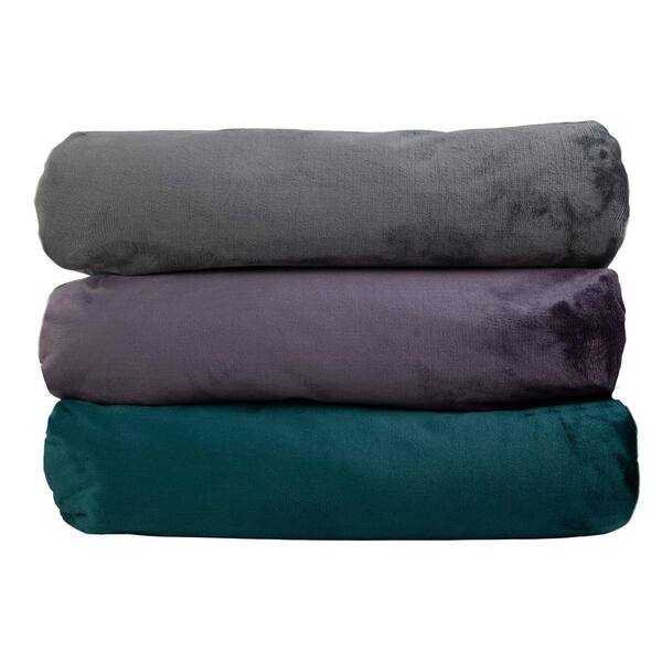 Lavish Home Purple 80x80 Waterproof Blanket King-Size - Throw