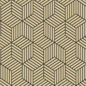 Stripped Hexagon Peel and Stick Wallpaper (Covers 28.18 sq. ft.)