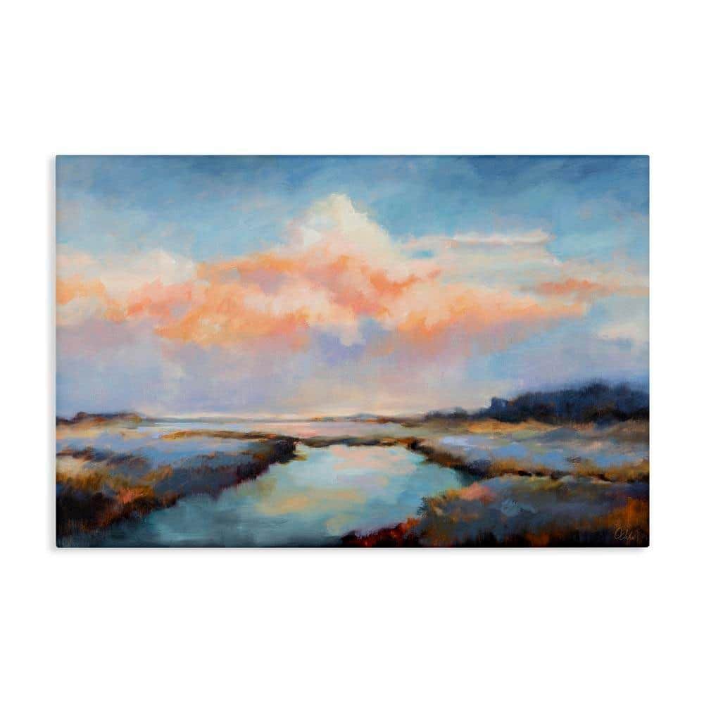 Stupell Industries River with Pastel Clouds by Odile Unframed Nature ...