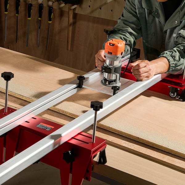 Router Sled 64 in. Portable and Adjustable Slab Flattening Jig DIY Woodworking Router Sled 0 Amp Plasma Cutter
