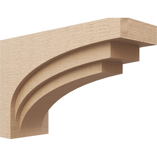Ekena Millwork 9 in. x 18 in. x 27 in. Classic Rockford Rough Cedar Woodgrain TimberThane Corbel, Primed Tan