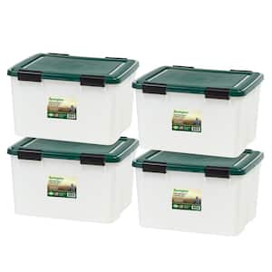 IRIS 4-Pack Element resistant storage box Medium 6.5-Gallons (26.5-Quart)  Blue Weatherproof Heavy Duty Tote with Latching Lid in the Plastic Storage  Containers department at