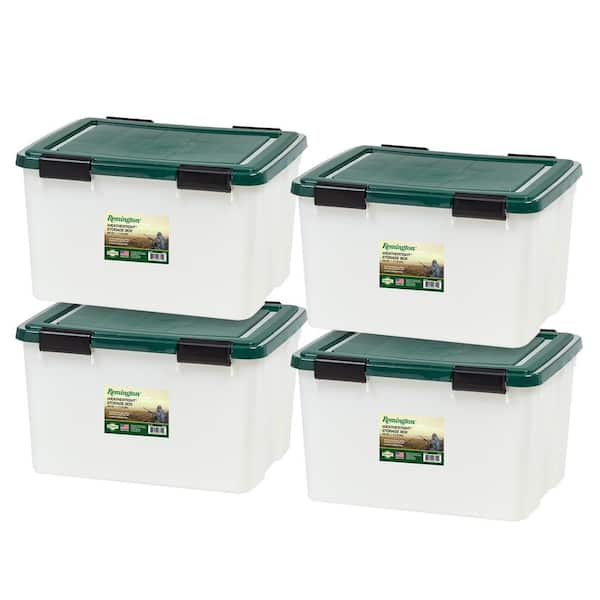 47 Quart Heavy Duty Plastic Storage Box, Black Pack of 4 – IRIS