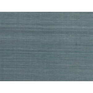 Laem Teal Grasscloth Teal Wallpaper Sample