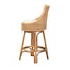 Rattan bar stool on a plain background.
