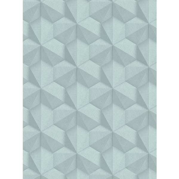 Walls Republic Tri-Hexagonal Wallpaper Blue Paper Strippable Roll (Covers 57 sq. ft.)