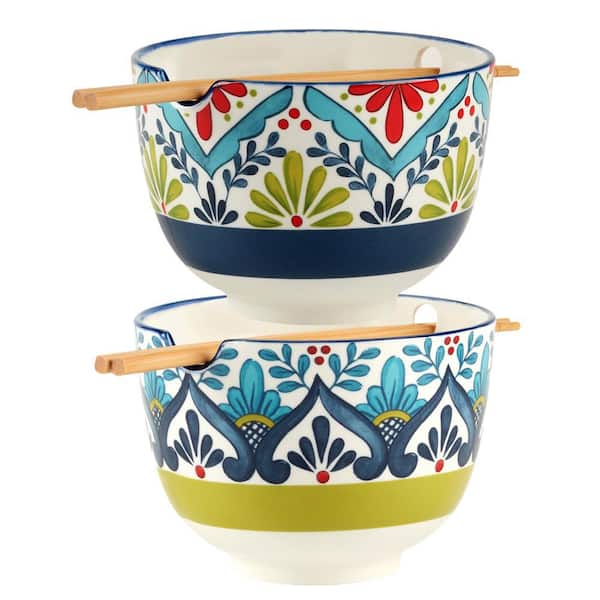 Certified International Talavera 24.92 fl. oz. Multi-Colored Porcelain Soup Bowls (Set of 2)