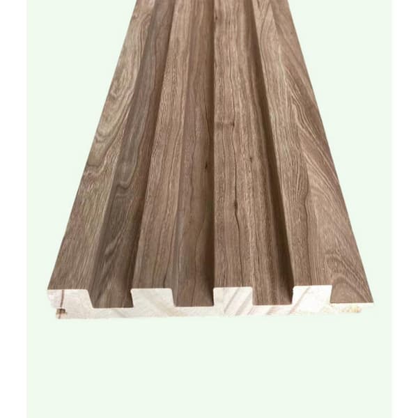 SAMPLE 6 in. x 10 in. x 0.8 in. Wood Solid Wall Cladding Siding Board in Walnut Wood (Sample 1-Piece)