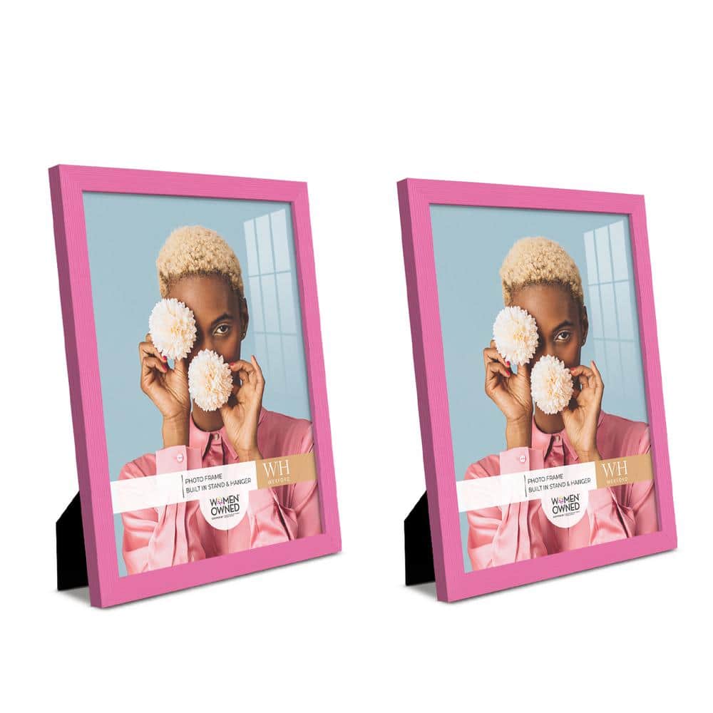 Wexford Home Grooved 11 in. x 14 in. Pink Picture Frame (Set of 2