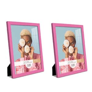 Grooved 11 in. x 14 in. Pink Picture Frame (Set of 2)