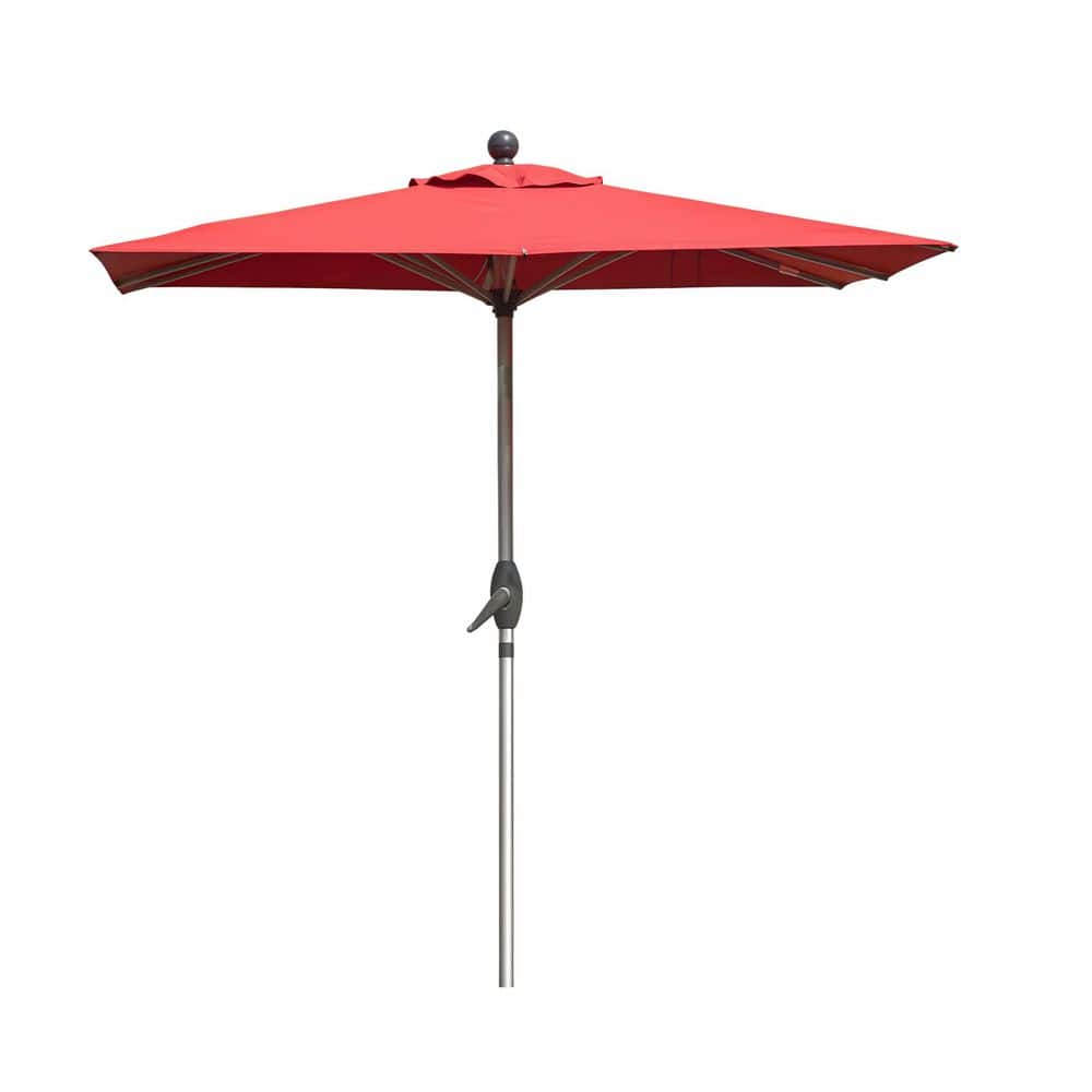 7.5 ft. Rectangle Patio Umbrella in Red with Crank Lift and Tilt Function, for Garden, Deck, Backyard (No Base) price history on PriceWatchPro