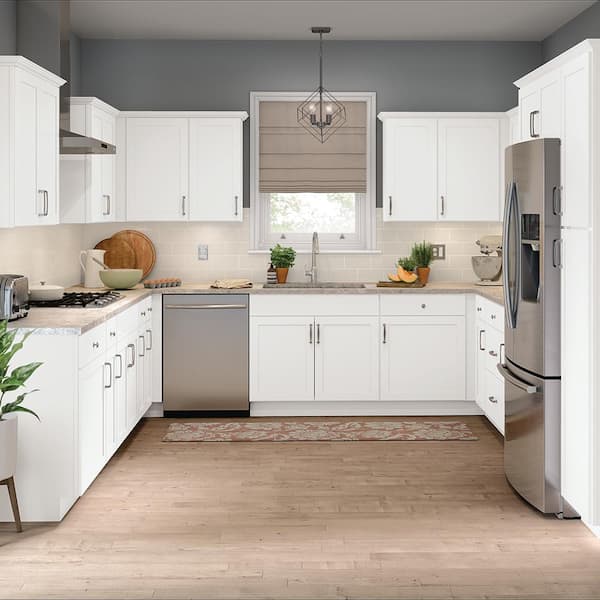 White Hampton Bay Assembled Kitchen Cabinets F11w1230r 31 600 