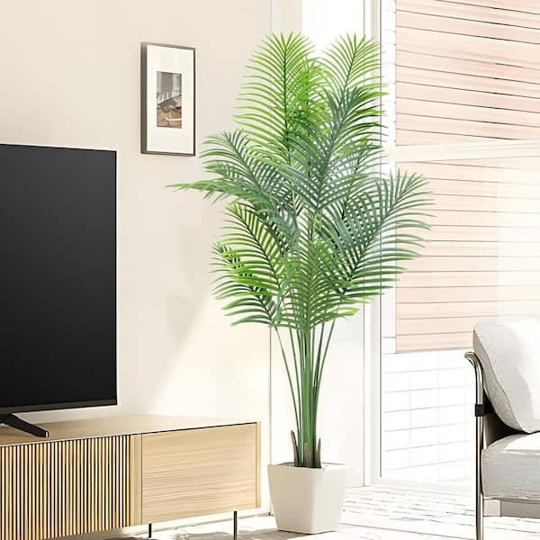 7 ft. Artificial Paradise Palm Tree in Pot 84 in Fake Plants