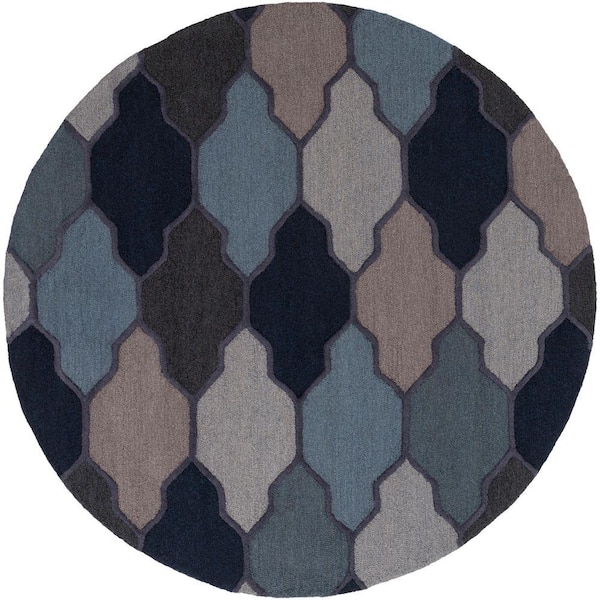 Artistic Weavers Pollack Morgan Navy 6 ft. x 6 ft. Round Indoor Area Rug