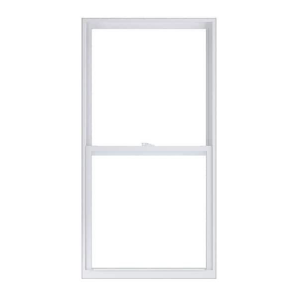 American Craftsman 30.5 in. x 57 in. 50 Series White Single Hung Low-E Argon Glass Vinyl Replacement Window, Screen Incl