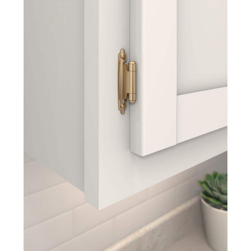 Champagne Bronze 3/8 Inch Inset Self-Closing Cabinet Hinge