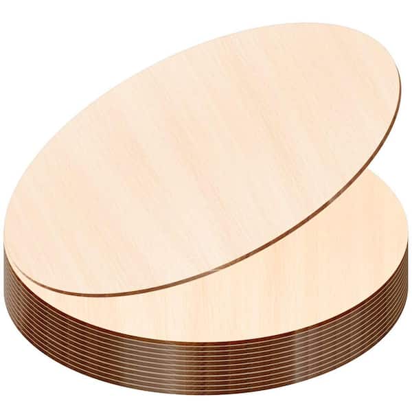0.1 in. x 12 in. x 12 in. Unfinished Particle Board Wood Circles for DIY Projects, Crafts and Decorations (12-Pack)