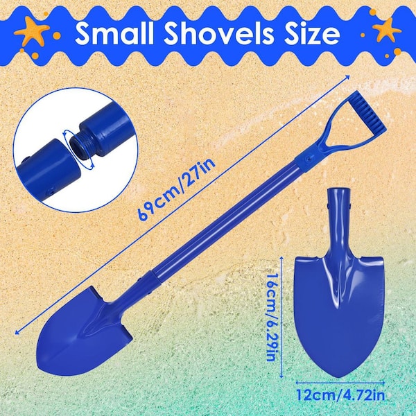 Misopily 27 in. Aluminum Handle Steel Blade Shovel D-Grip Mini