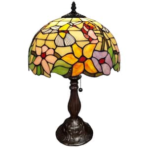 19 in. Tiffany Style Hummingbird Design Table Lamp