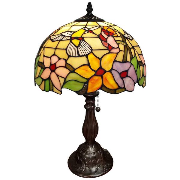 Amora Lighting 19 in. Tiffany Style Hummingbird Design Table Lamp  AM1112TL12B - The Home Depot