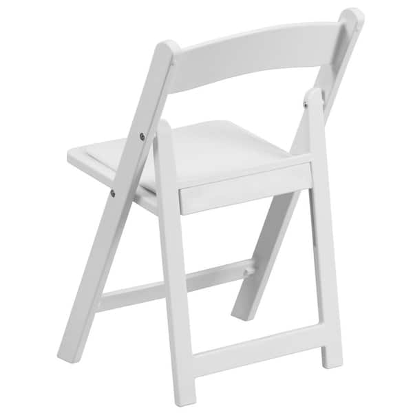 White vinyl store folding chairs