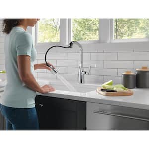 Stryke Single Handle Pull Down Sprayer Kitchen Faucet in Lumicoat Polished Chrome