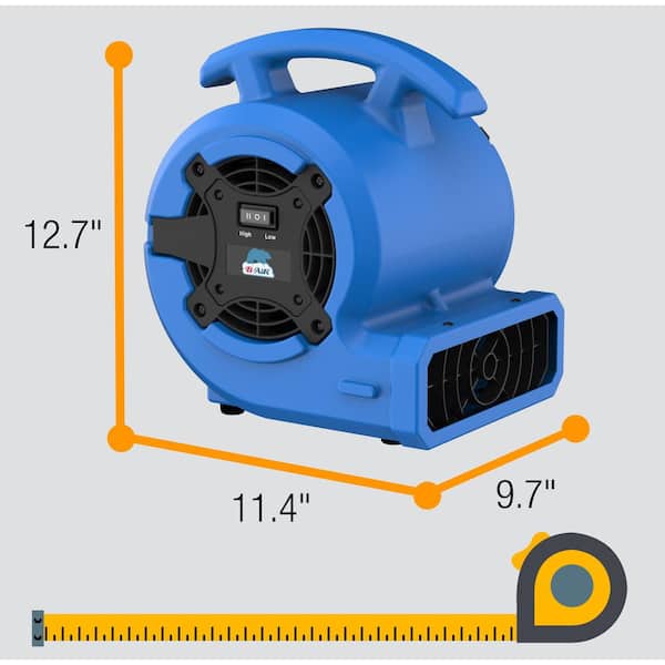 110V Max Storm 5650 CFM Air Mover Carpet Dryer Blower Floor Fan Blue With  Wheels