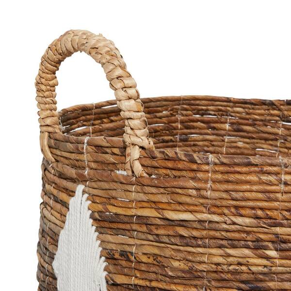 Nesting Palm Leaf Natural Storage Basket