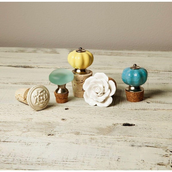 Liberty 1-1/2 in. (38mm) Chrome and Cracked Teal Ceramic Melon