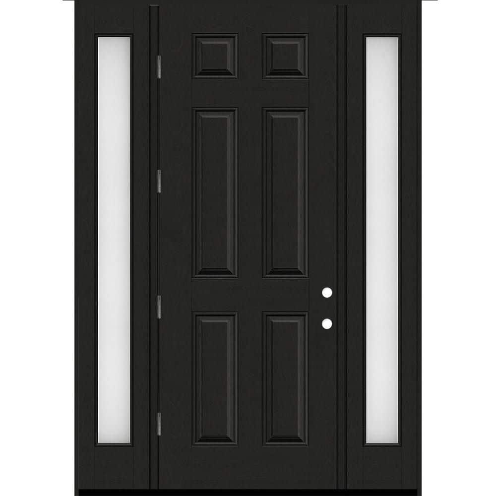 Regency 68 in. x 96 in. 6 Panel RHOS Onyx Stain Mahogany Fiberglass Prehung Front Door w/Obscure14in. SLs 4-9/16 price history on PriceWatchPro