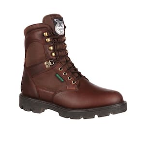 Men's Homeland Waterproof Work Boot - Steel Toe - Brown - Size - 12(W)