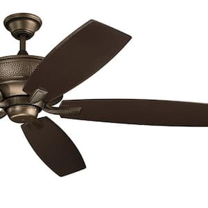 Monarch Patio 70 in. Indoor/Outdoor Weathered Copper Downrod Mount Ceiling Fan with Wall Control